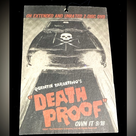 RARE PROMO 2007 Quentin Tarantino "DEATH PROOF" Movie Promotional Hanging Card - Picture 5 of 11